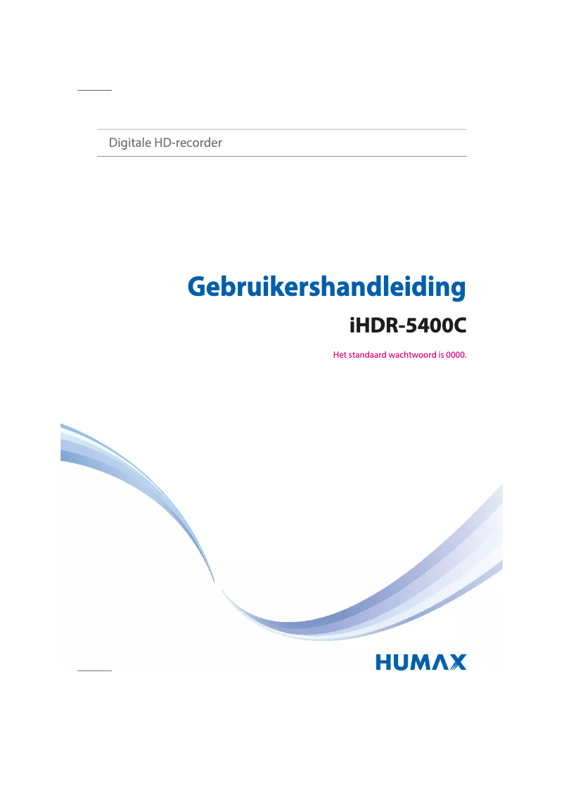 Image de la première page du manuel de l'appareil IHDR-5400C