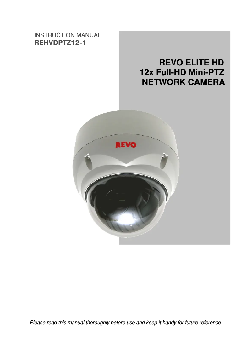 Imagen de la primera página del manual del dispositivo REHVDPTZ12-1