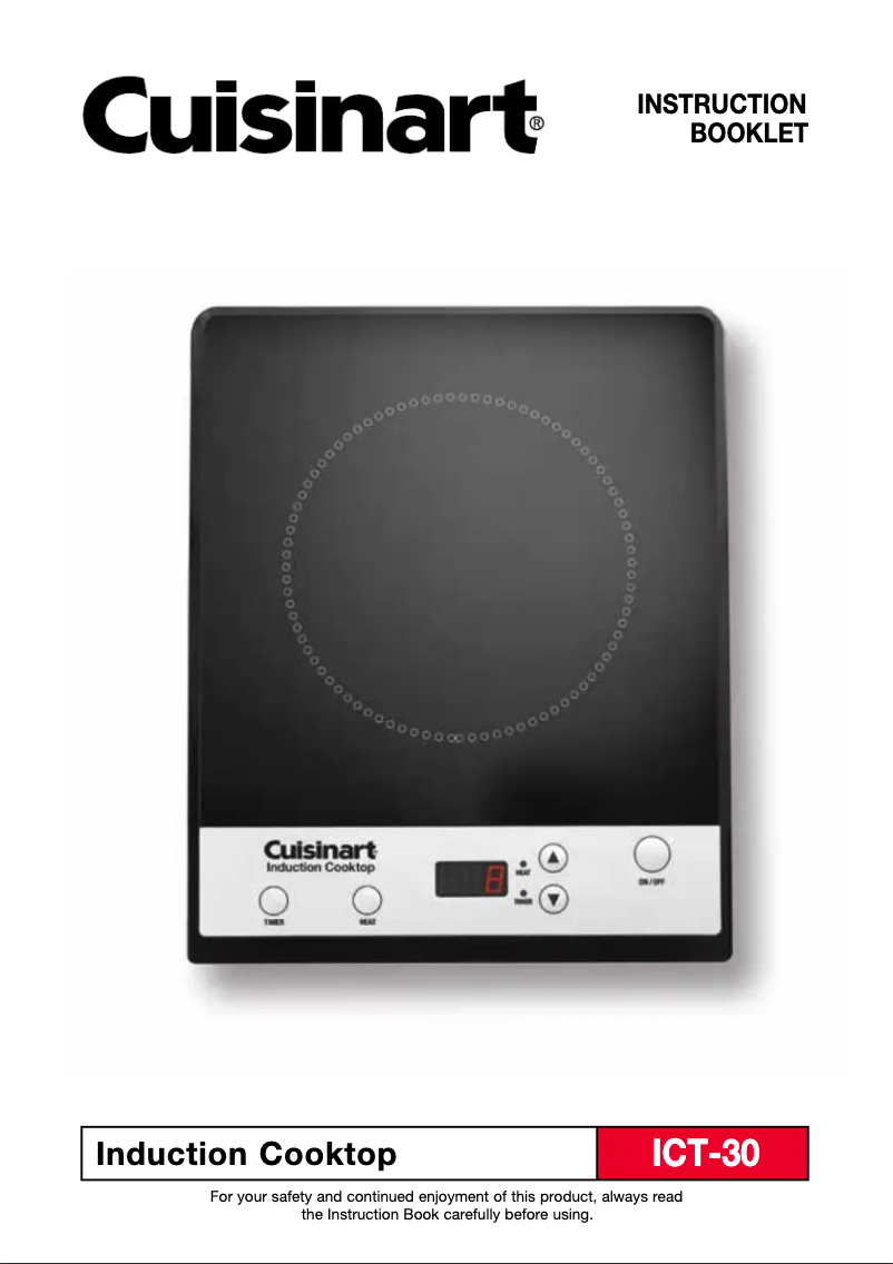 Page 1 de la notice Manuel utilisateur Cuisinart ICT-30