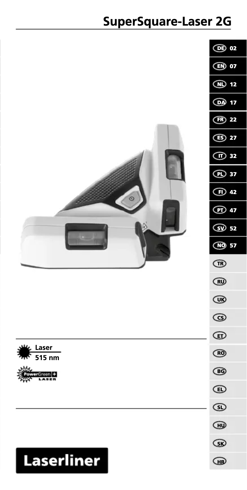 Page 1 de la notice Manuel utilisateur Laserliner SuperSquare-Laser 2G