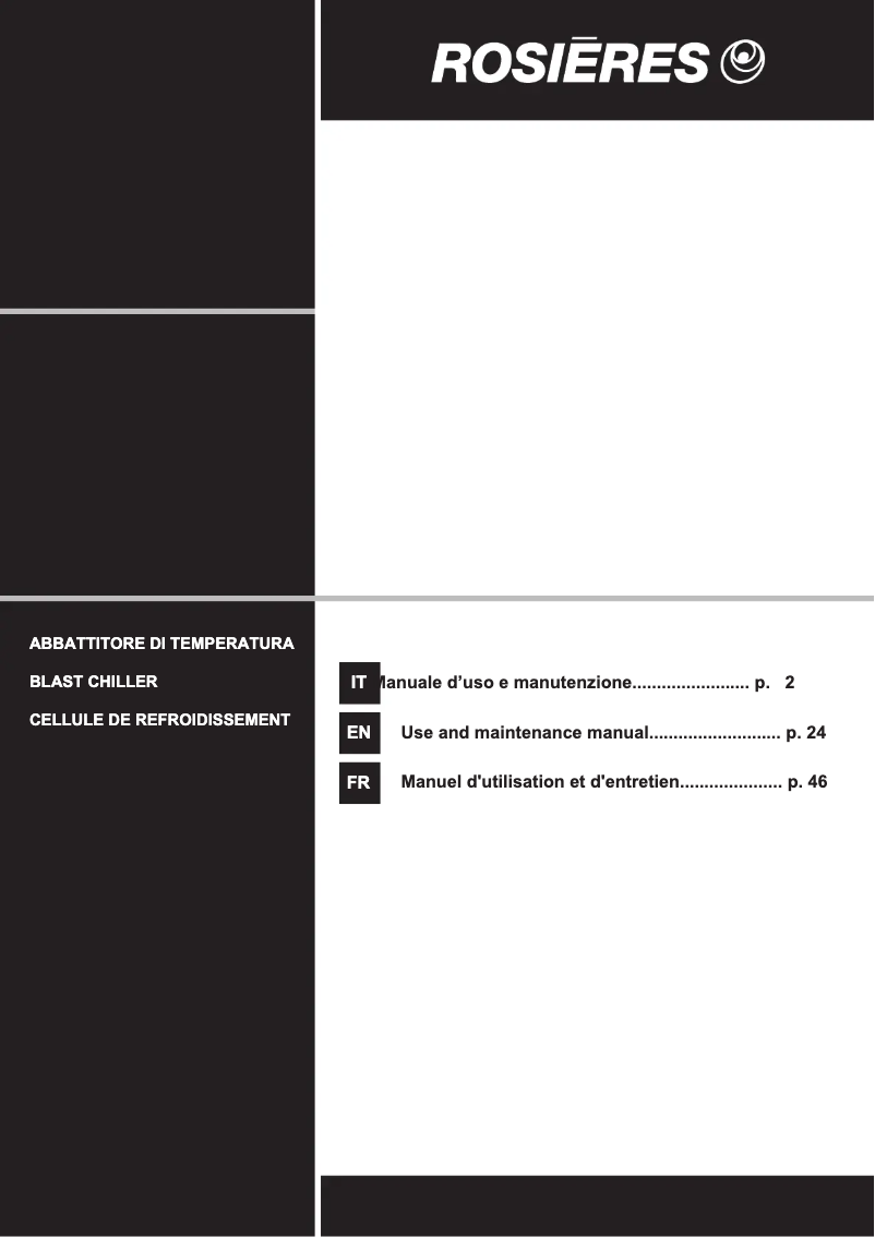 Página 1 del manual Manual de usuario Rosieres RBC450 SV