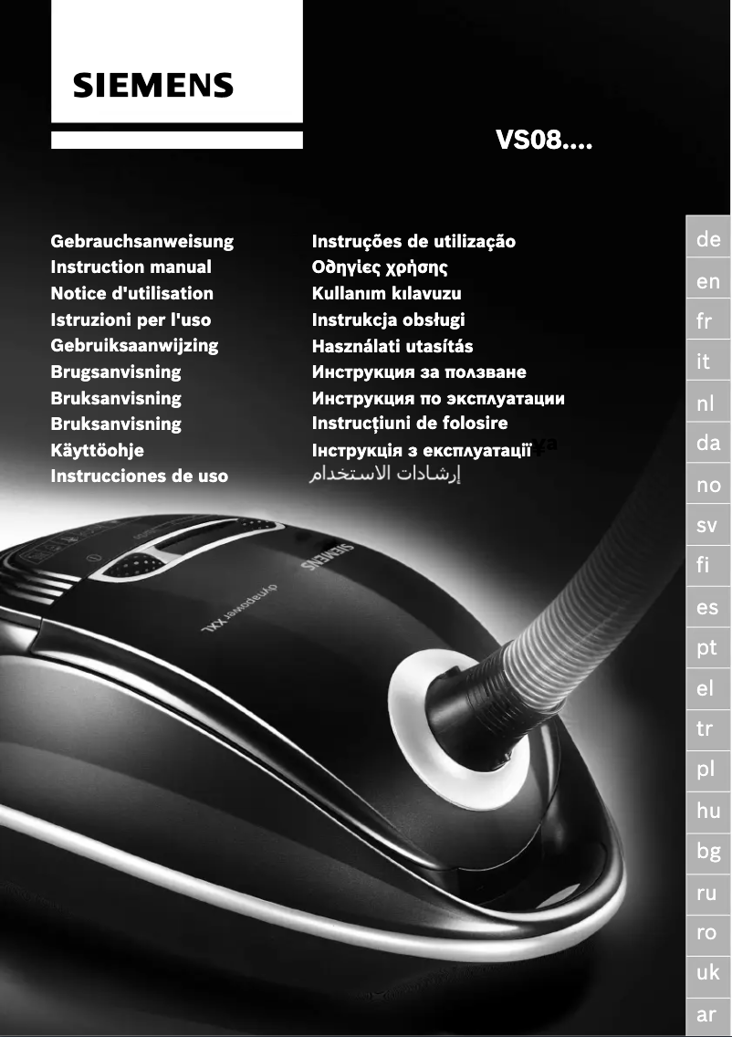 Page 1 de la notice Manuel utilisateur Siemens VS 08G2490