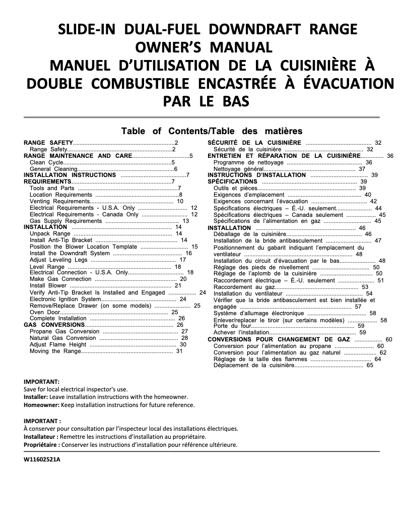 Page 1 de la notice Manuel utilisateur JennAir JDS1450ML