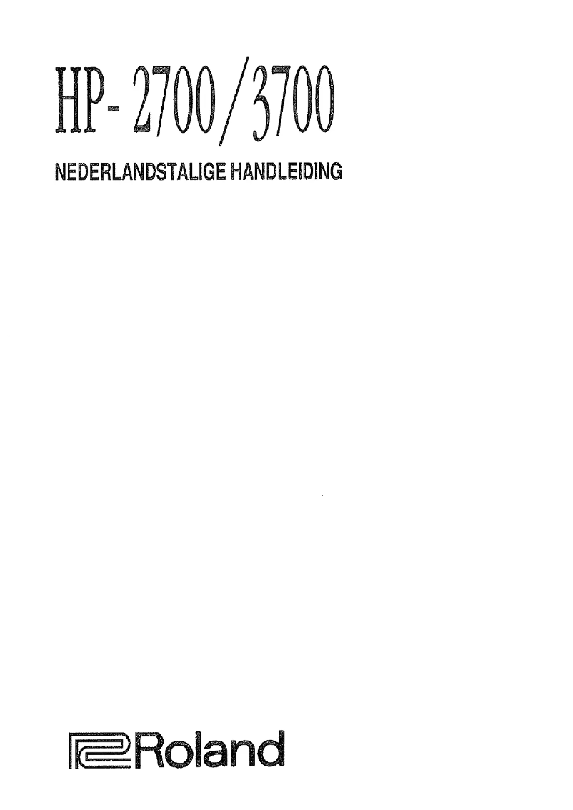 Page 1 de la notice Manuel utilisateur Roland HP3700