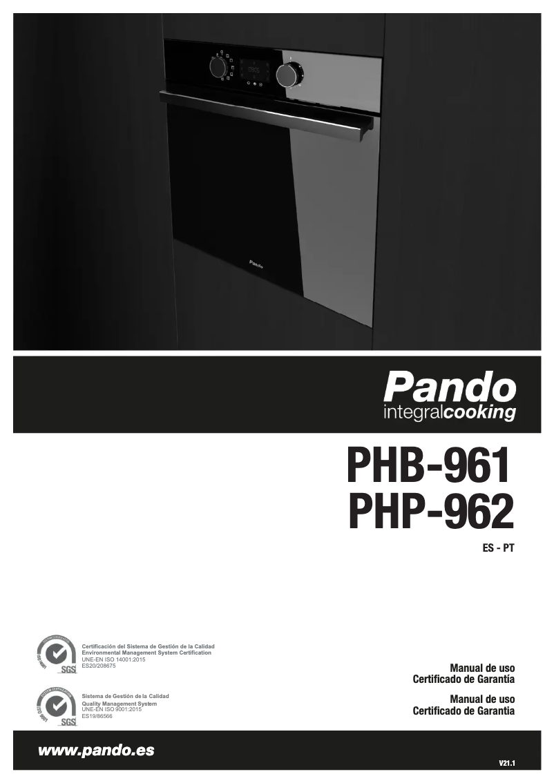 Image de la première page du manuel de l'appareil PHB-961