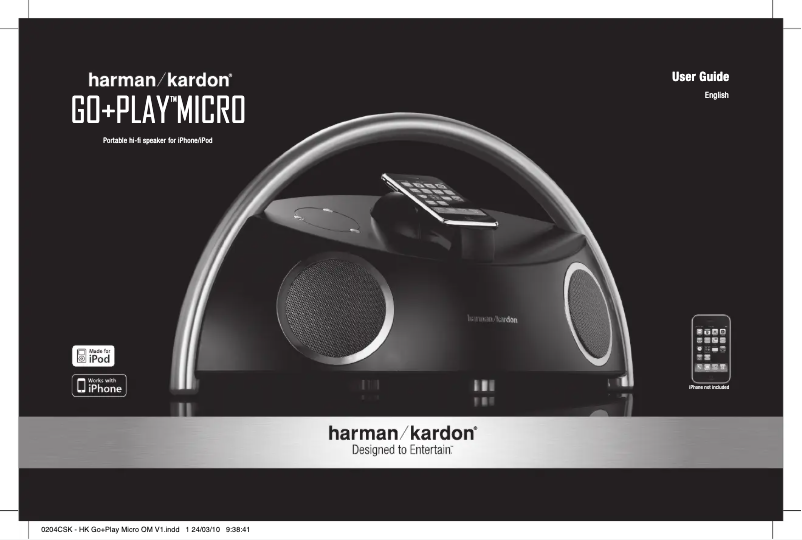 Page 1 de la notice Manuel utilisateur Harman Kardon Go + Play Micro
