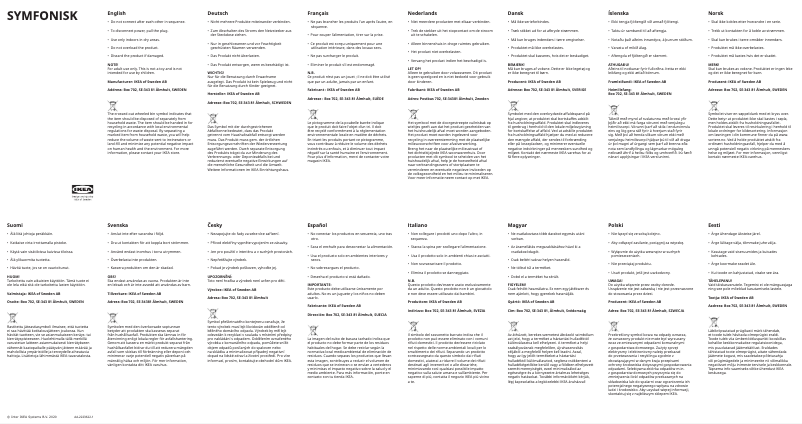 Image de la première page du manuel de l'appareil SYMFONISK 504.923.21