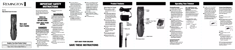 Image de la première page du manuel de l'appareil MB-200