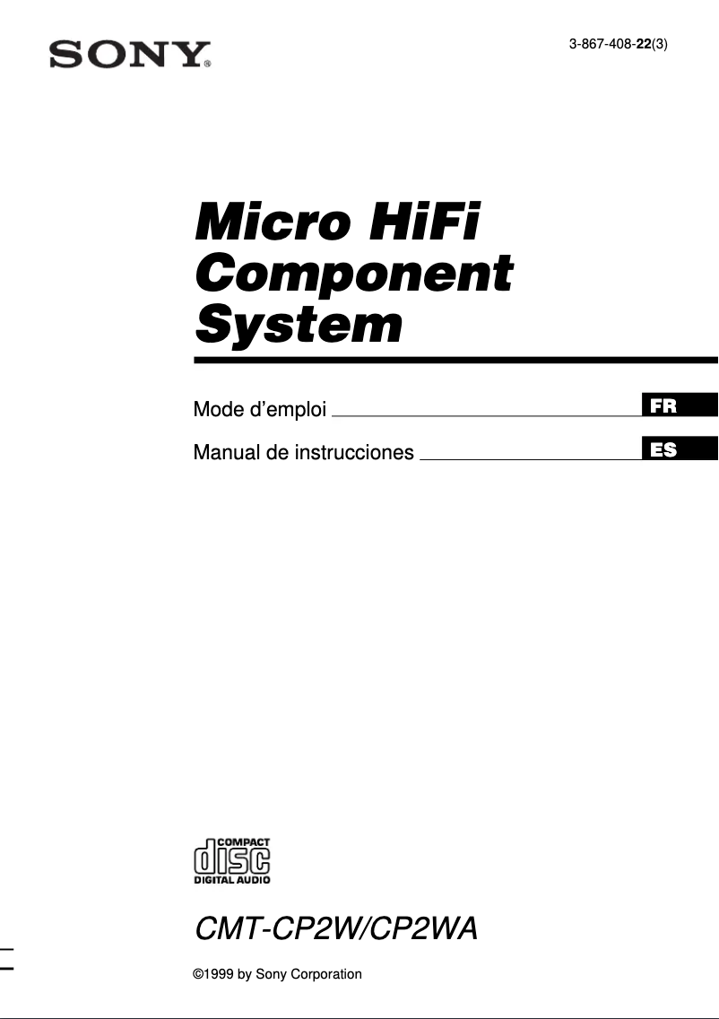 Image de la première page du manuel de l'appareil CMT-CP2W