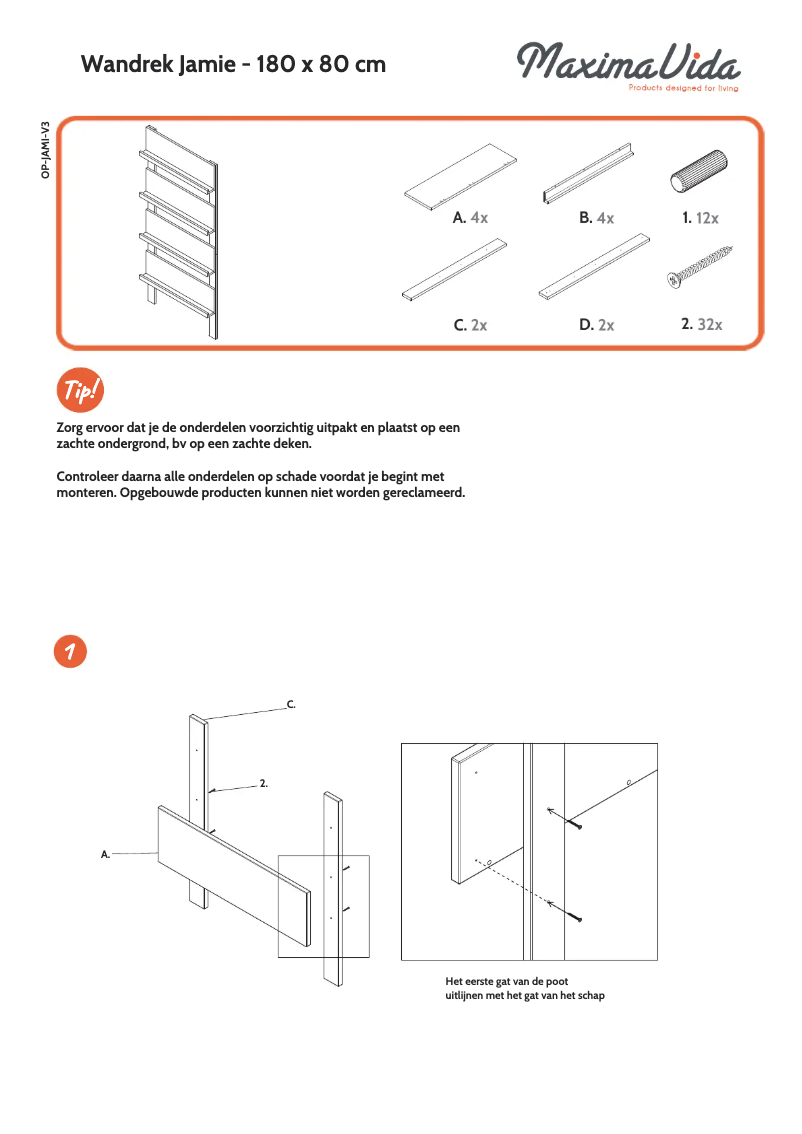 Page 1 de la notice Manuel utilisateur MaximaVida Jamie
