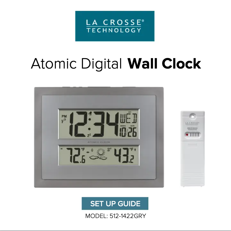 Page 1 de la notice Manuel utilisateur La Crosse Technology 512-85937