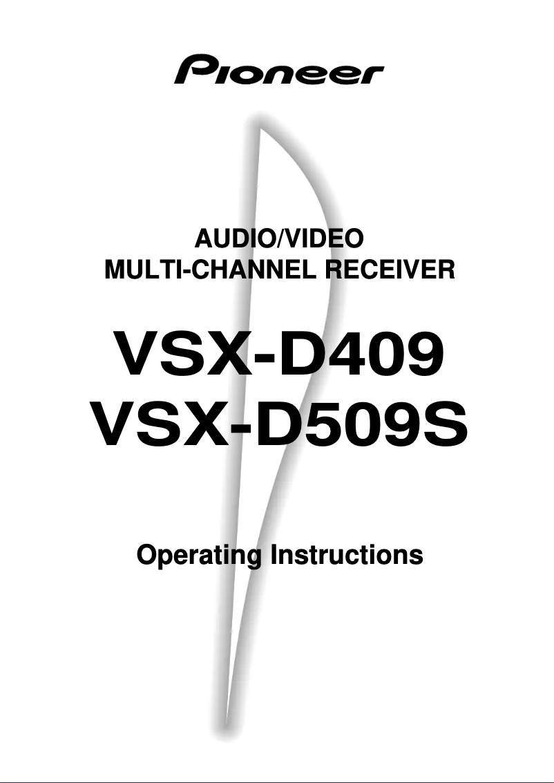 Image de la première page du manuel de l'appareil VSX-D409