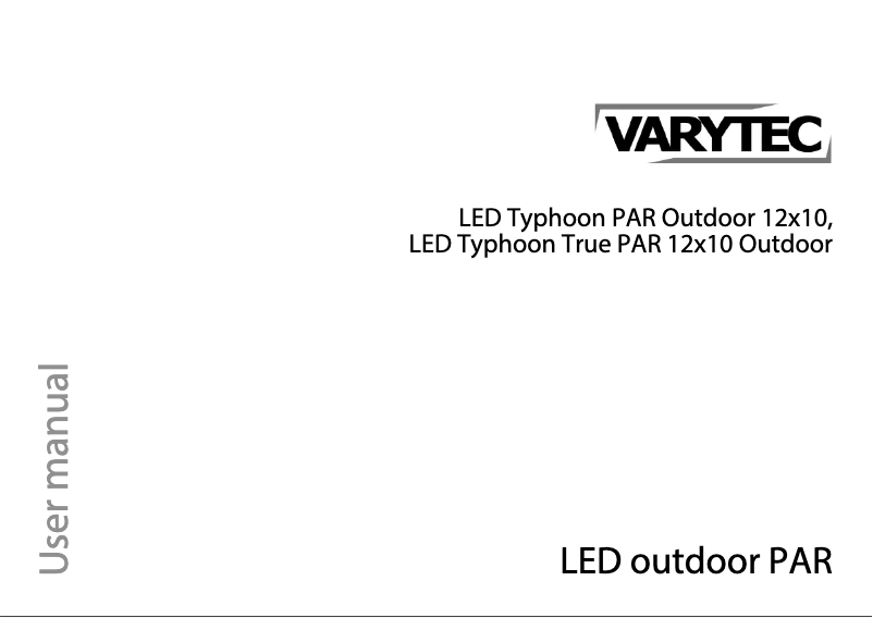Page 1 de la notice Manuel utilisateur Varytec Typhoon True 12x10