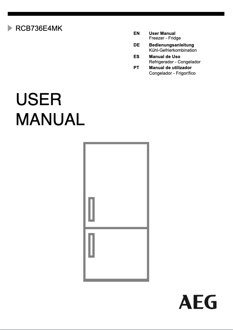Page n°1 - Manuel utilisateur AEG RCB736E4MK