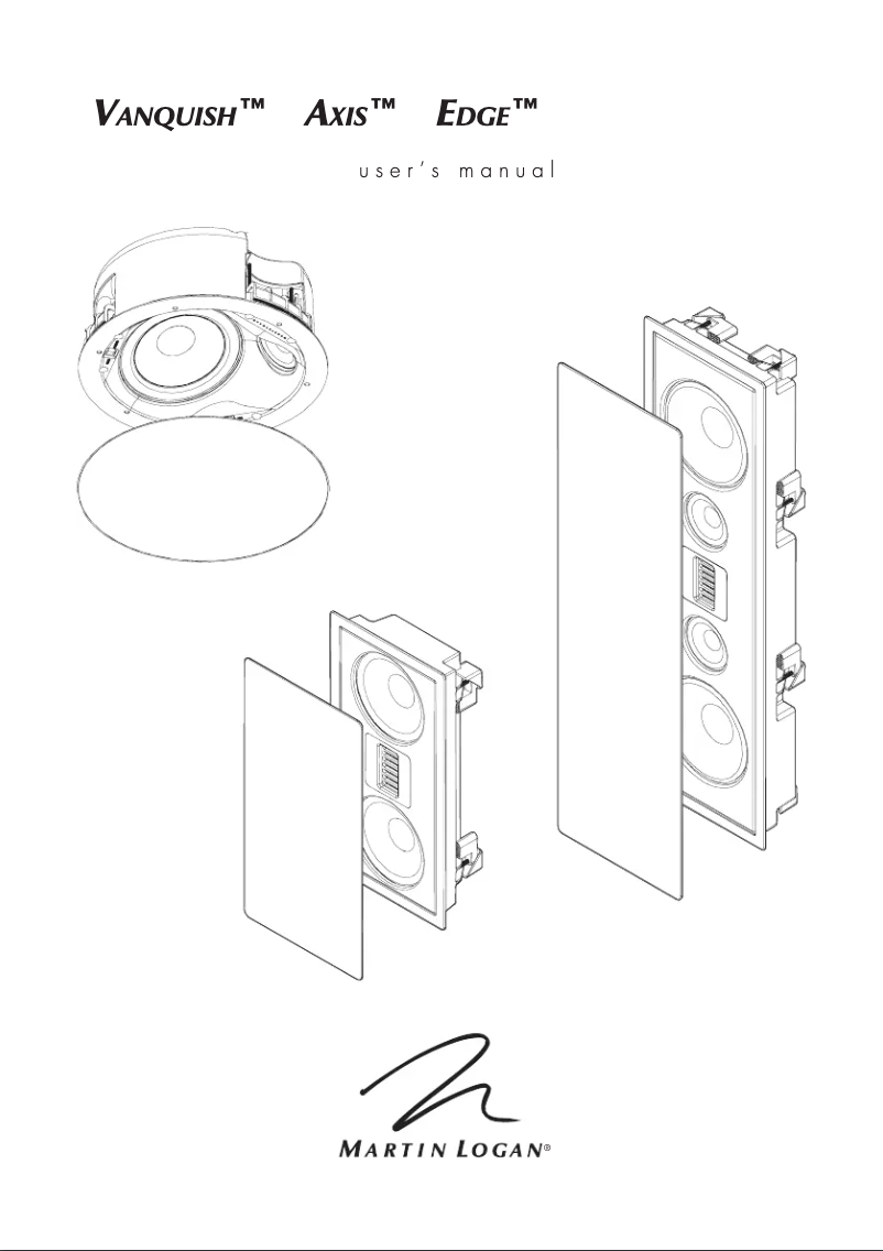 Page n°1 - Manuel utilisateur Martin Logan Axis