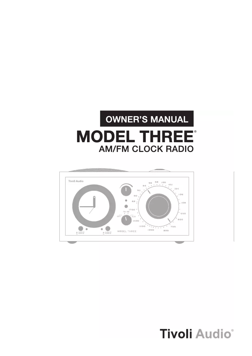 Page n°1 - Manuel utilisateur Tivoli Audio Speaker Model Ten 1509.21
