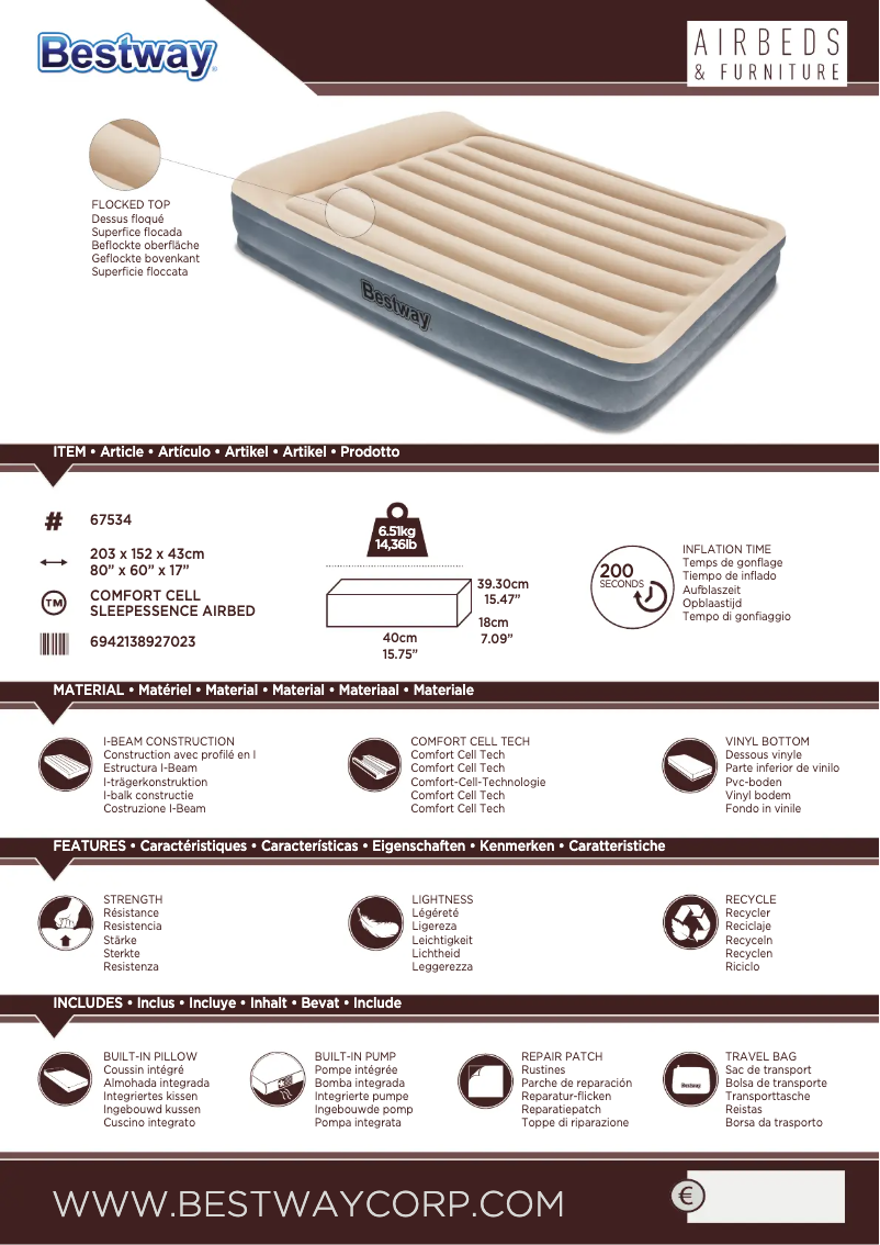 Página 1 del manual Manual de usuario Bestway 67534