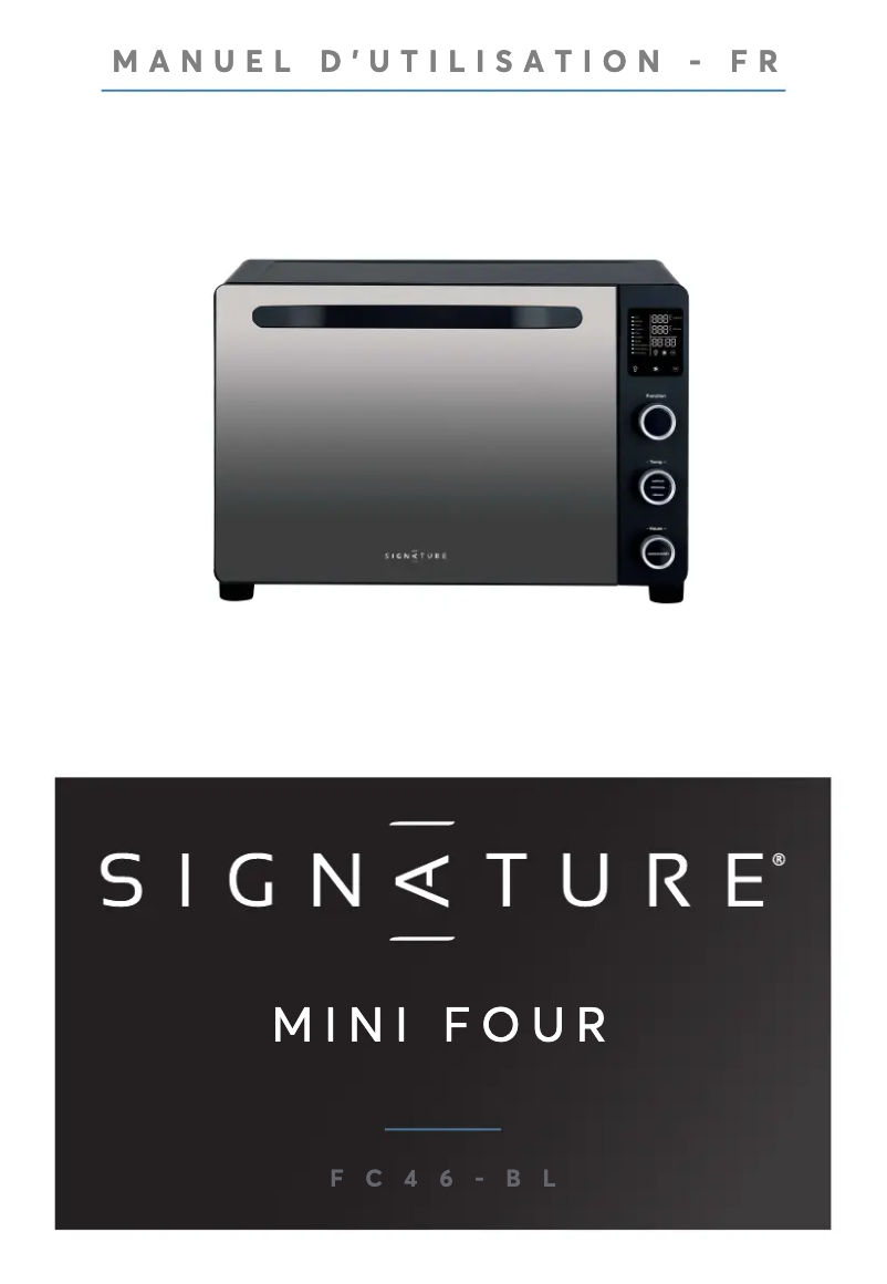 Page 1 de la notice Manuel utilisateur Signature FC46-BL