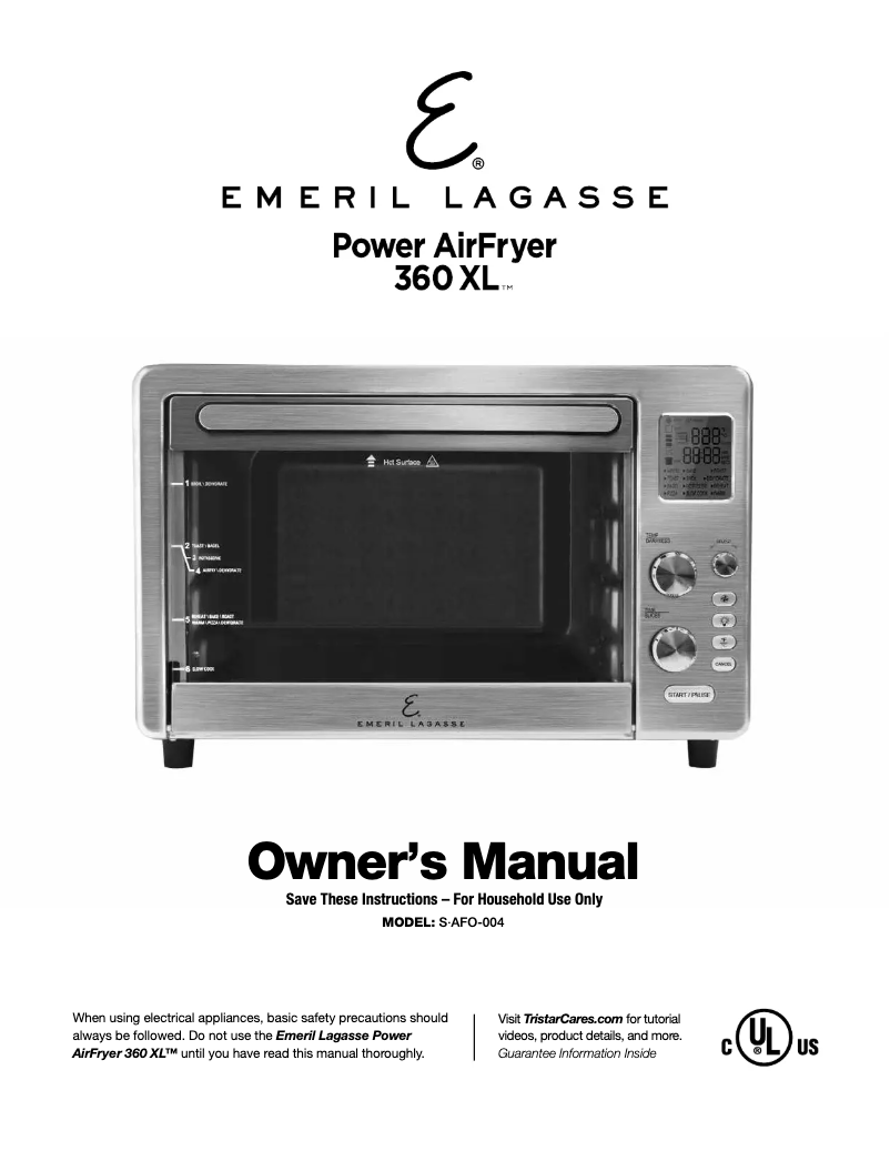 Image de la première page du manuel de l'appareil Power AirFryer 360 XL S-AFO-004