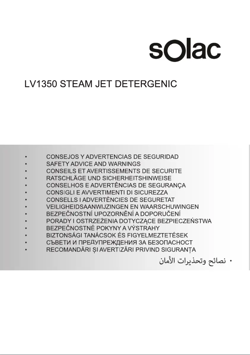 Imagen de la primera página del manual del dispositivo Steam Jet Detergenic LV1350
