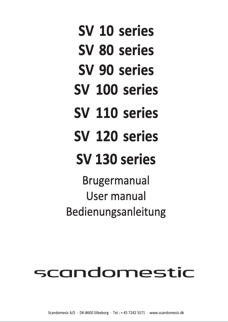 Page n°1 - Manuel utilisateur Scandomestic SV 19 B