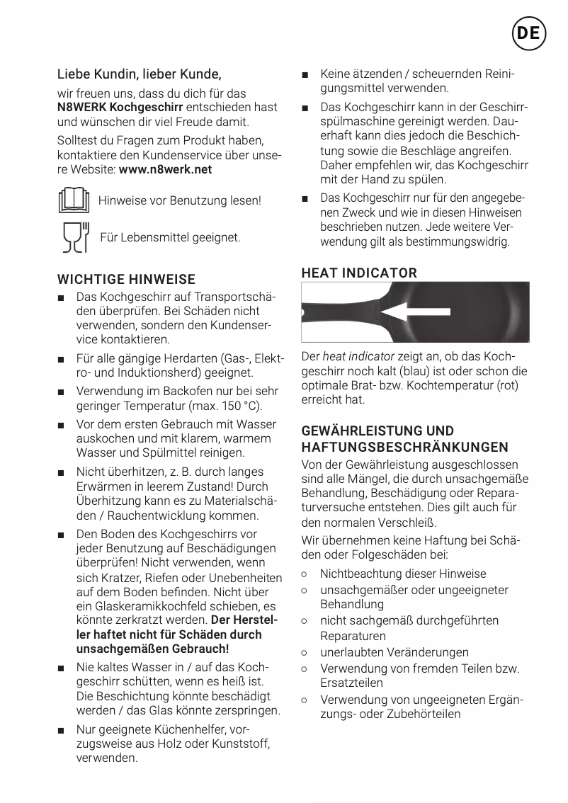 Page 1 de la notice Manuel utilisateur N8WERK 02621