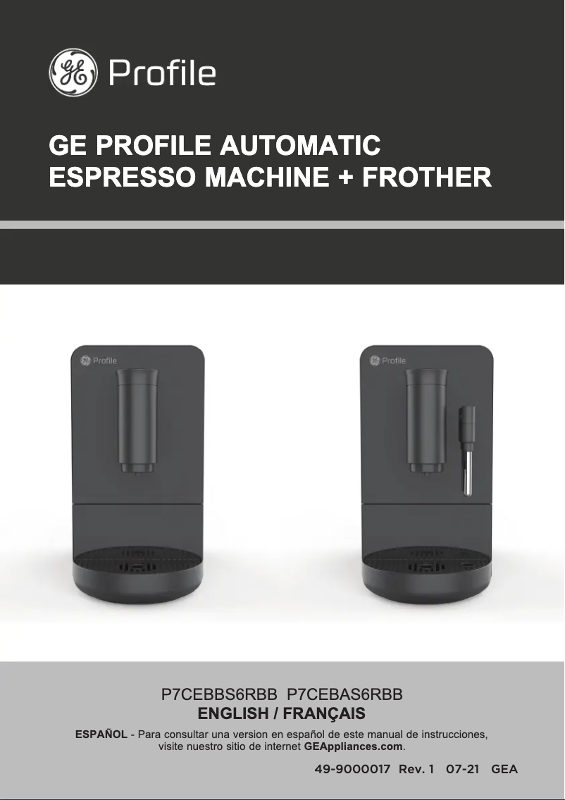 Image de la première page du manuel de l'appareil Profile P7CEBAS6RBB