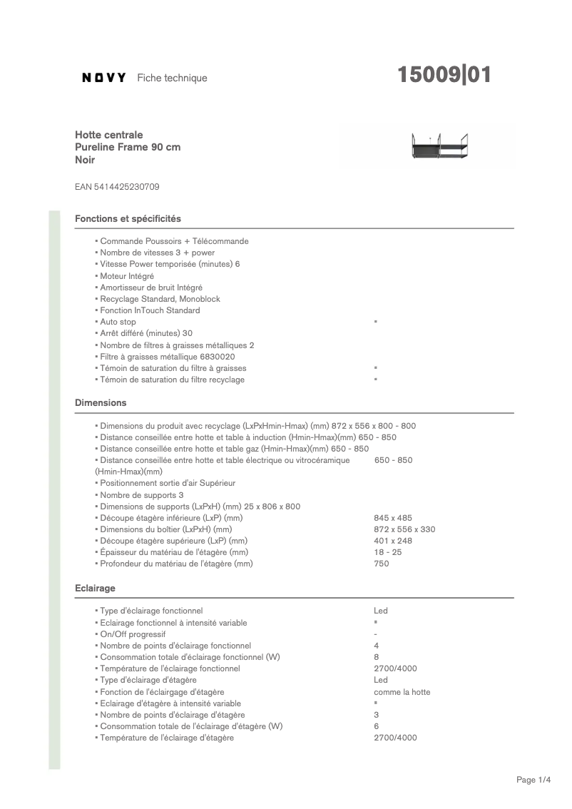 Image de la première page du manuel de l'appareil Pureline Frame 15009