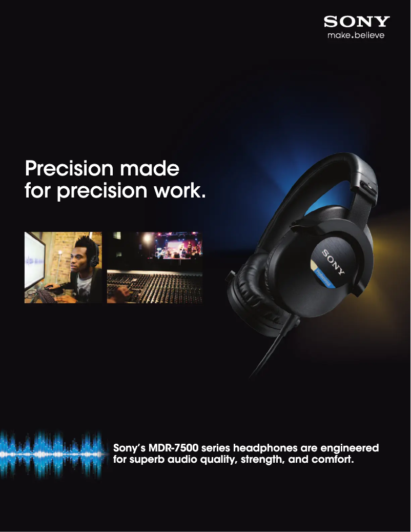 Page 1 de la notice Manuel utilisateur Sony MDR7520