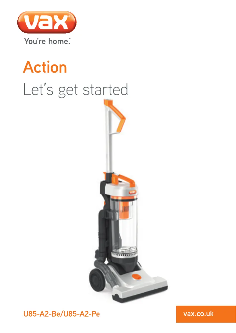 Página 1 del manual Manual de usuario Vax Action U85-A2-Be