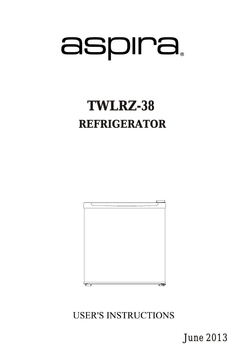 Image de la première page du manuel de l'appareil TWLRZ-38