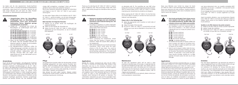 Image de la première page du manuel de l'appareil DT 1350 CC