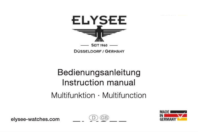 Page n°1 - Manuel utilisateur Elysee Monumentum Calendar 77000L