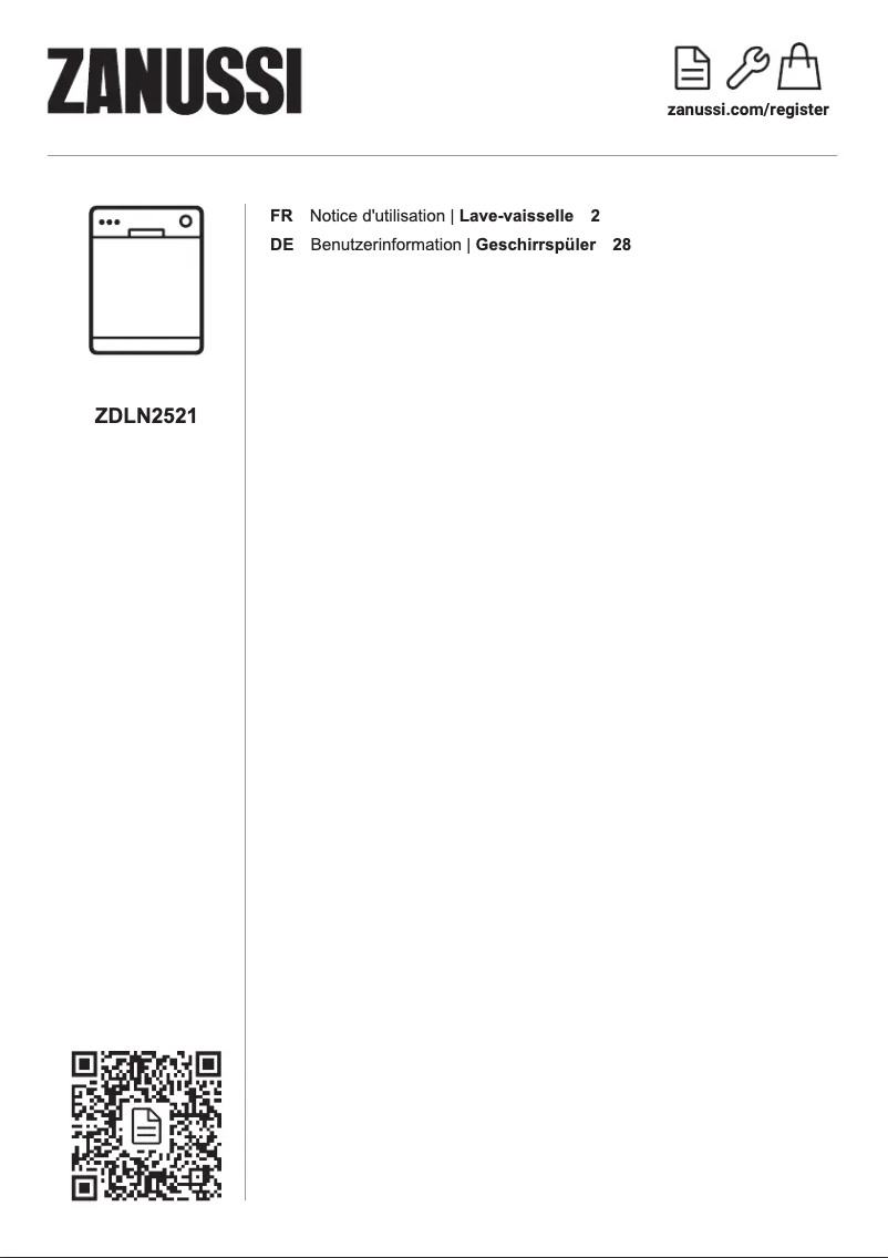 Page n°1 - Manuel utilisateur Zanussi ZDLN2521
