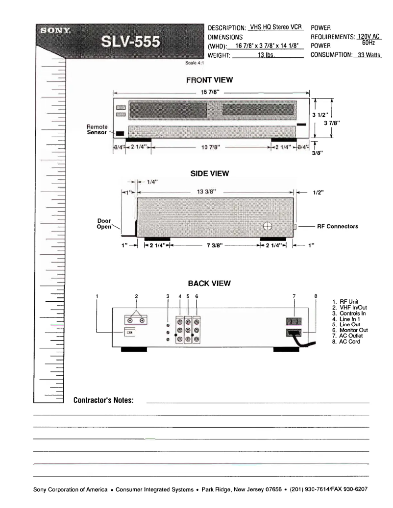 Page n°1 - Manuel utilisateur Sony SLV-555