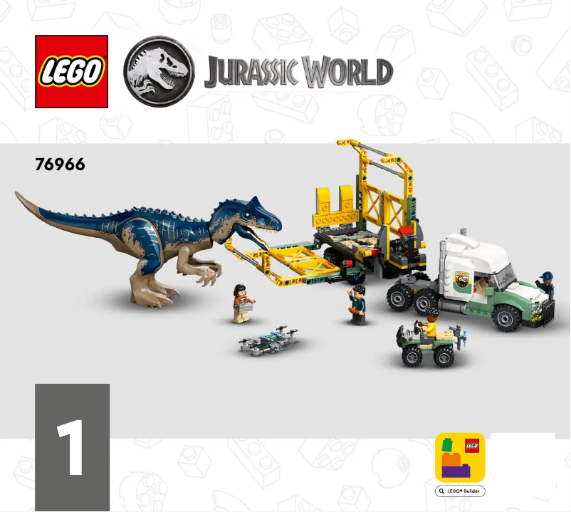 Page 1 de la notice Manuel utilisateur Lego Jurassic World 76966