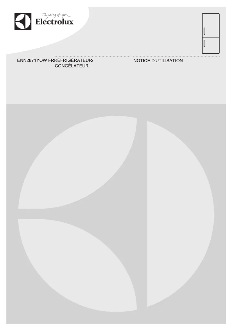 Page 1 de la notice Manuel utilisateur Electrolux ENN2871YOW