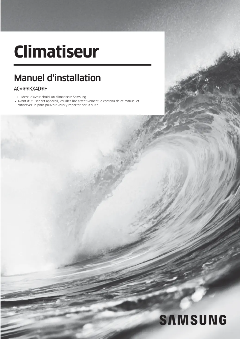 Page n°1 - Manuel utilisateur Samsung AC090KX4DKH/EU