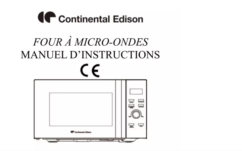 Page n°1 - Manuel utilisateur Continental Edison CEMO23UX94GB