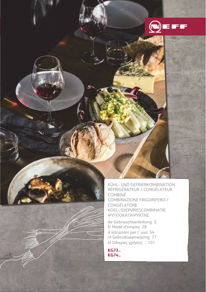 Page n°1 - Manuel utilisateur Neff KG7493BD0
