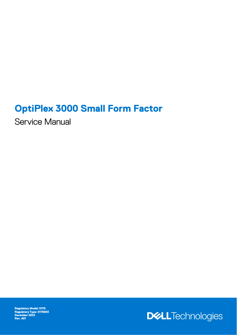 Page 1 de la notice Manuel utilisateur Dell OptiPlex 3000 Small Form Factor