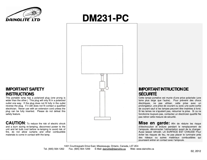 Image de la première page du manuel de l'appareil DM231-PC