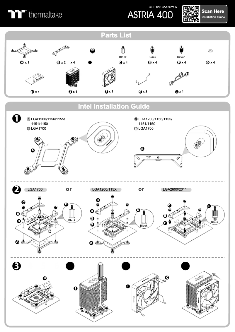 Page n°1 - Manuel utilisateur Thermaltake ASTRIA 400