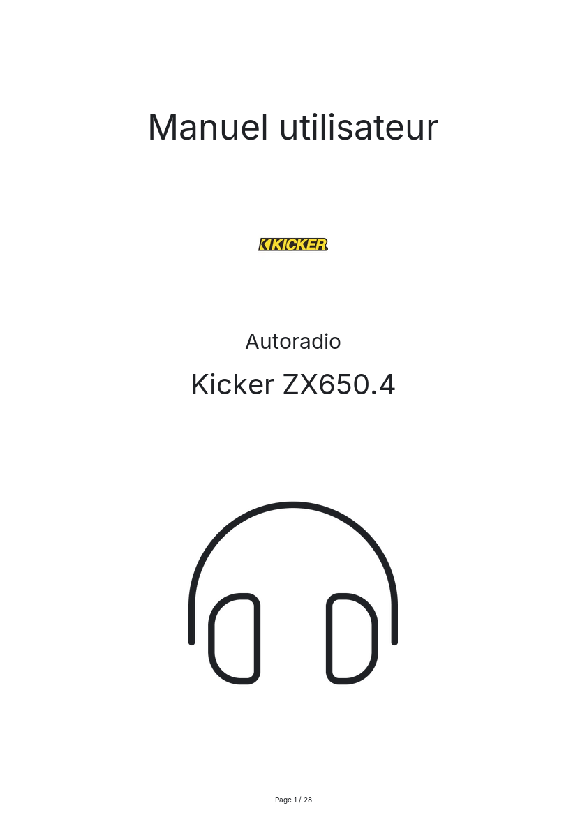 Image de la première page du manuel de l'appareil ZX650.4