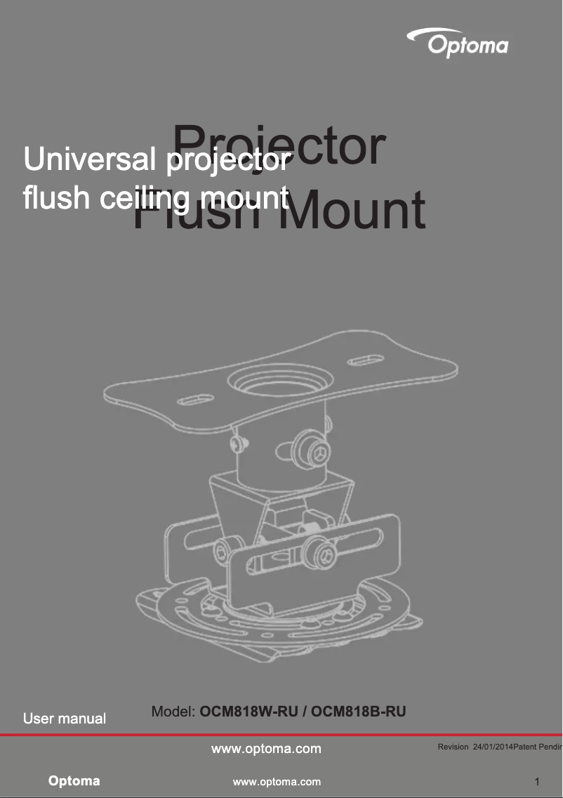 Page 1 de la notice Manuel utilisateur Optoma OCM818W-RU
