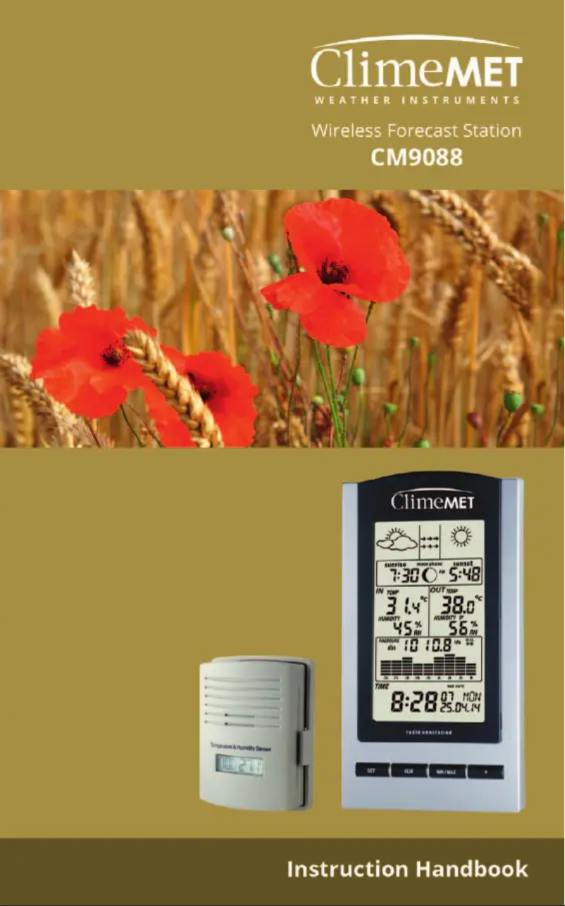 Page n°1 - Manuel utilisateur ClimeMET CM9088