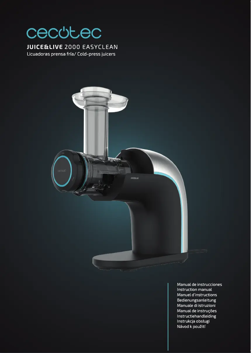 Image de la première page du manuel de l'appareil Juice&Live 2000 EasyClean