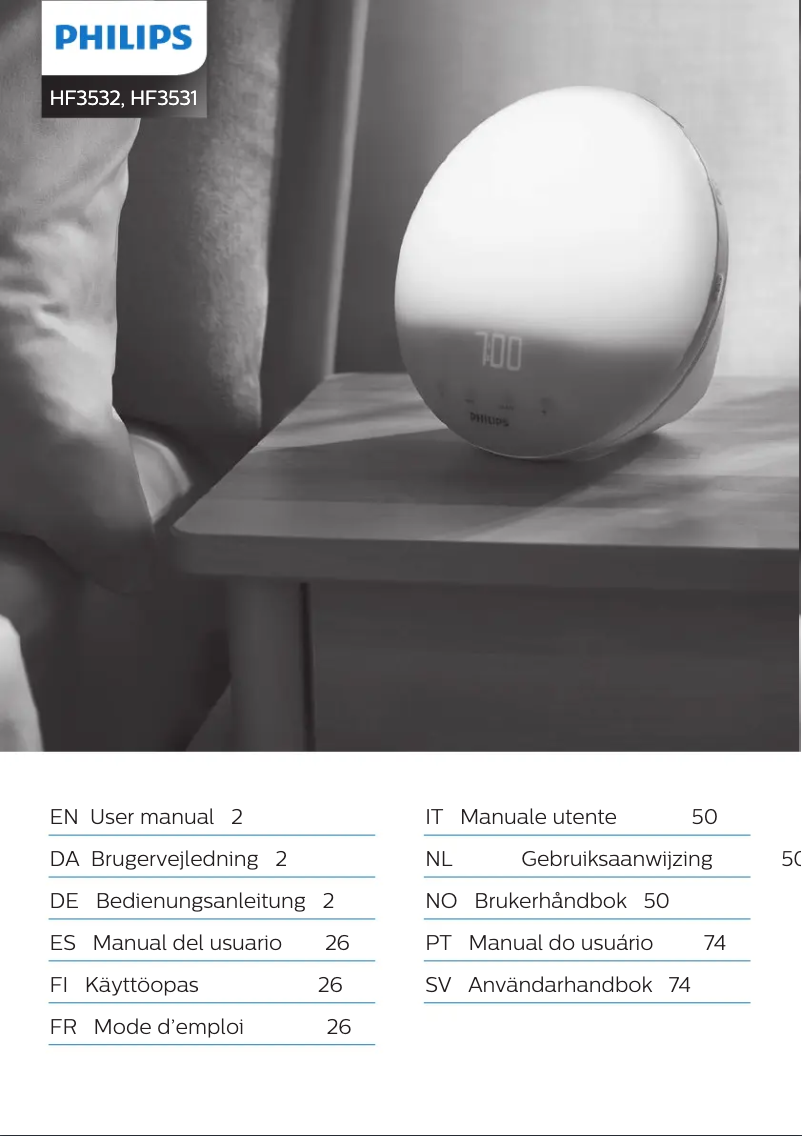 Página 1 del manual Manual de usuario Philips Wake-up Light HF3532