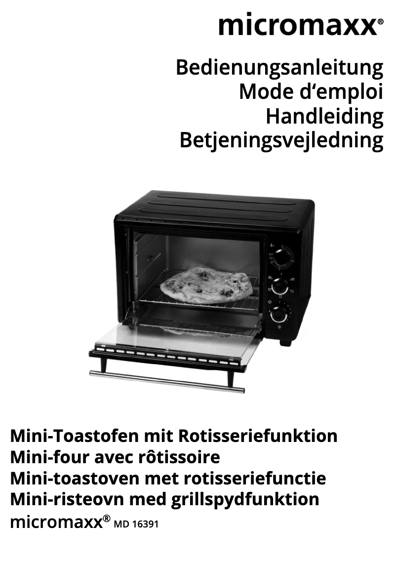 Page 1 de la notice Manuel utilisateur Medion MD 16391