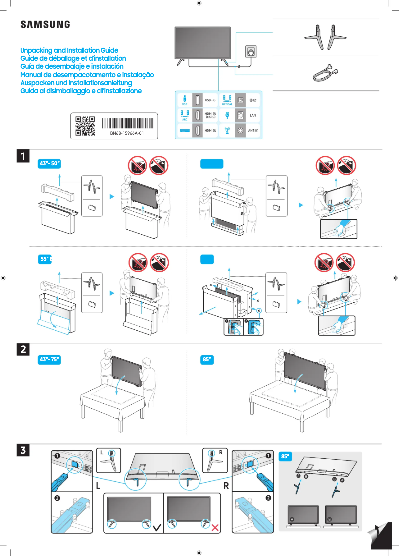 Page 1 de la notice Manuel utilisateur Samsung UE65CU7102K
